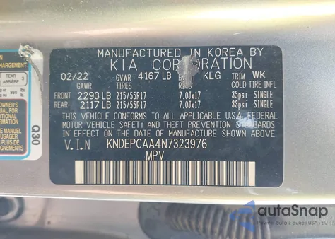 2022 Kia Seltos Lx z USA, uszkodzony, nr VIN KNDEPCAA4N7323976